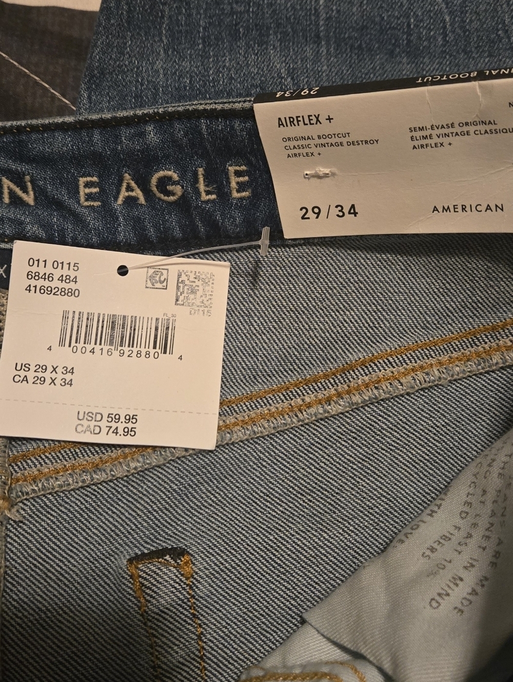 American Eagle Airflexb Light Wash Straight Jeans - Picture 12 of 13